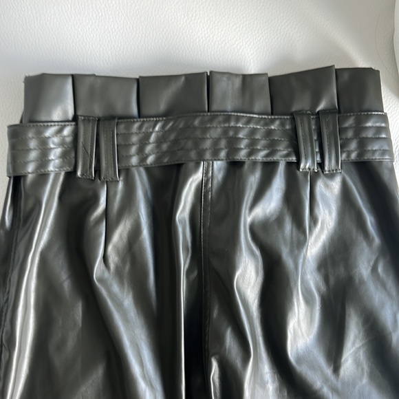 Khaki Leather waist Trouser - Picture 7 of 10